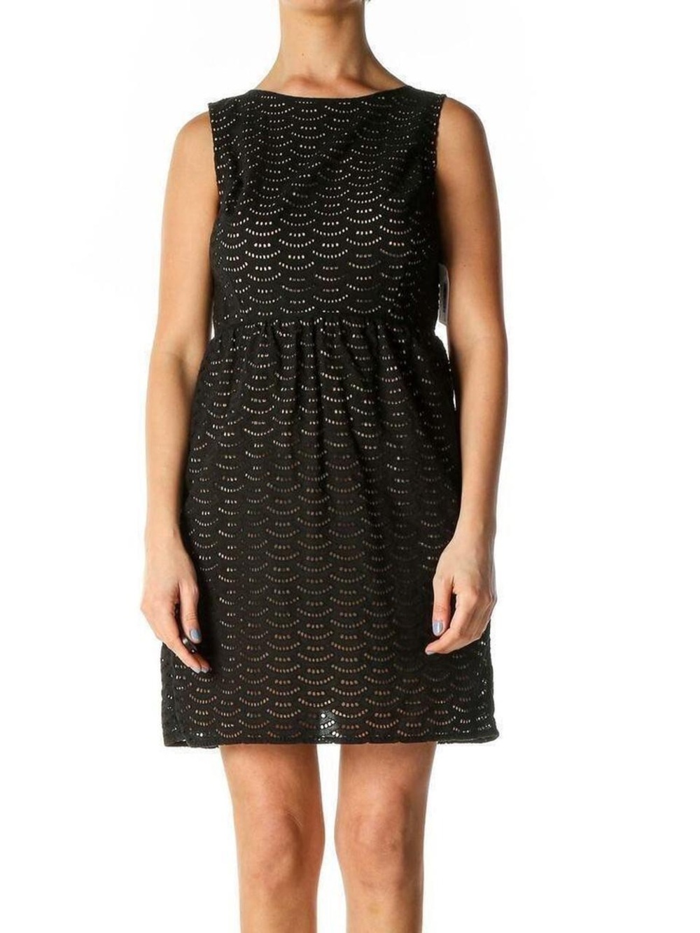 Anne Taylor Loft Scalloped Eyelet Dress Size 12